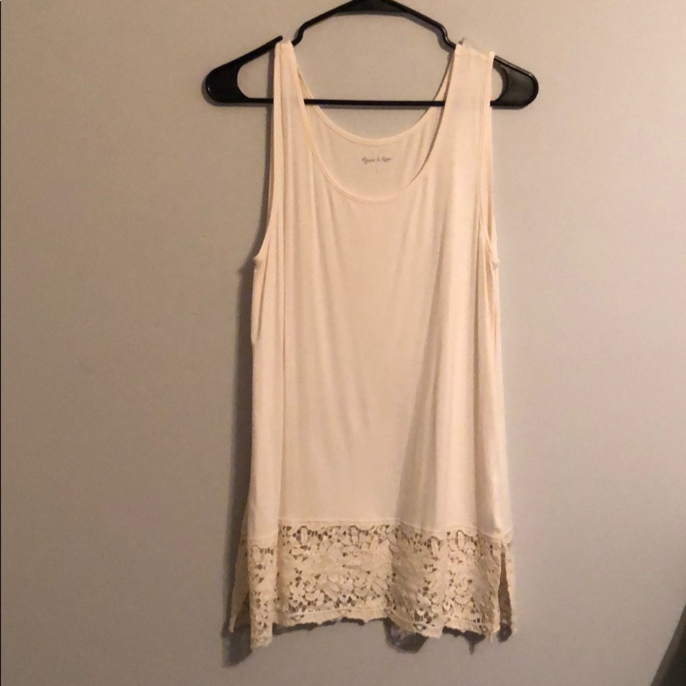 Ivory lace tank top